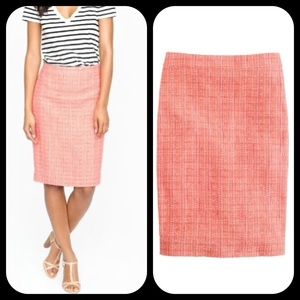 J. Crew Neon Tweed No 2 Pencil Skirt
